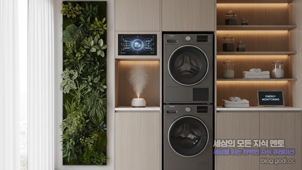 세탁실의 화려한 변신, 집안일의 스트레스를 치유로 바꾸는 '스마트 유틸리티' 스타일링