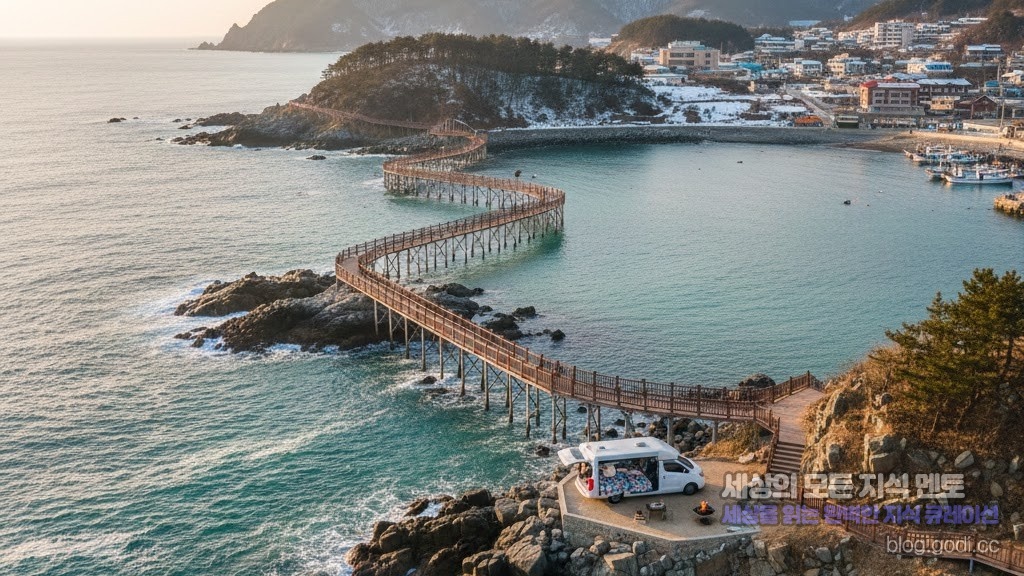 겨울 바다의 진면목, 삼척에서 만나는 ‘덕봉산 해안 탐방로’와 프라이빗 차박 가이드