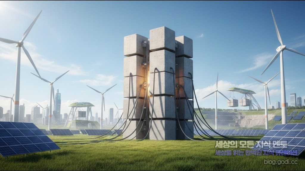 거대한 콘크리트 블록이 배터리가 된다? ‘중력 에너지 저장(GESS)’이 그리는 탄소 중립의 미래