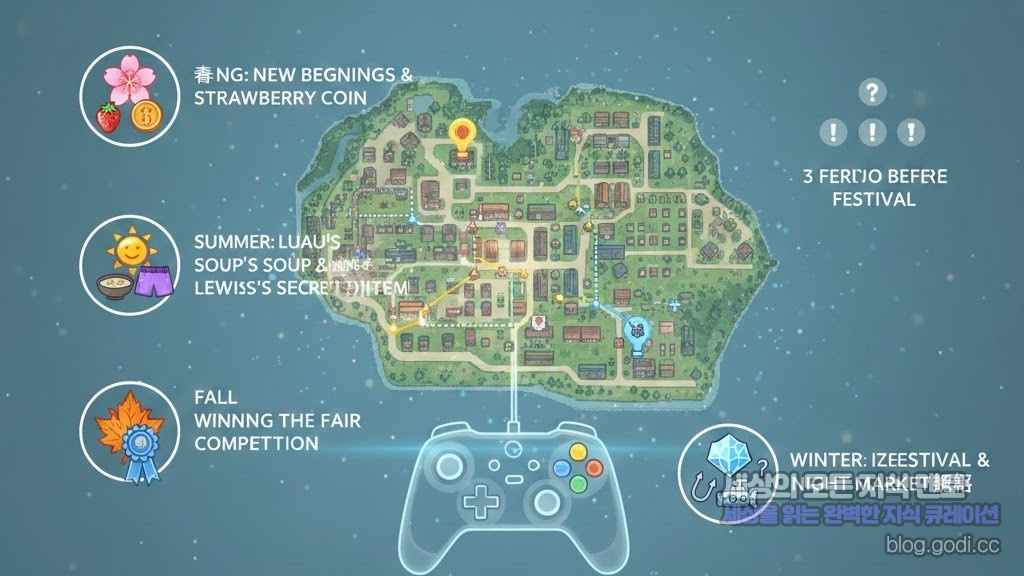 스타듀밸리 계절별 축제 완벽 가이드: 보상 효율과 숨겨진 상호작용 총정리