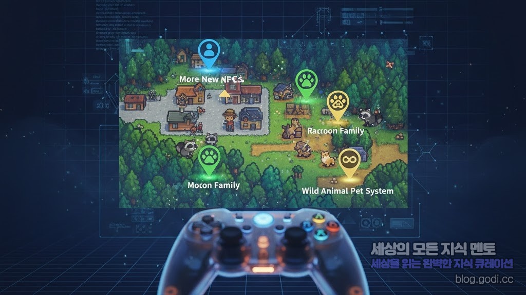 스타듀밸리 1.6+ 심화 가이드: 숲의 이웃들과의 교감, ‘모어 뉴 NPC’와 ‘야생 동물’ 상호작용 마스터하기